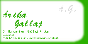 arika gallaj business card